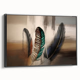 Framed canvas wall art showcasing an abstract design with bold strokes and lines in black, highlighting a modern aesthetic perfect for contemporary decor.