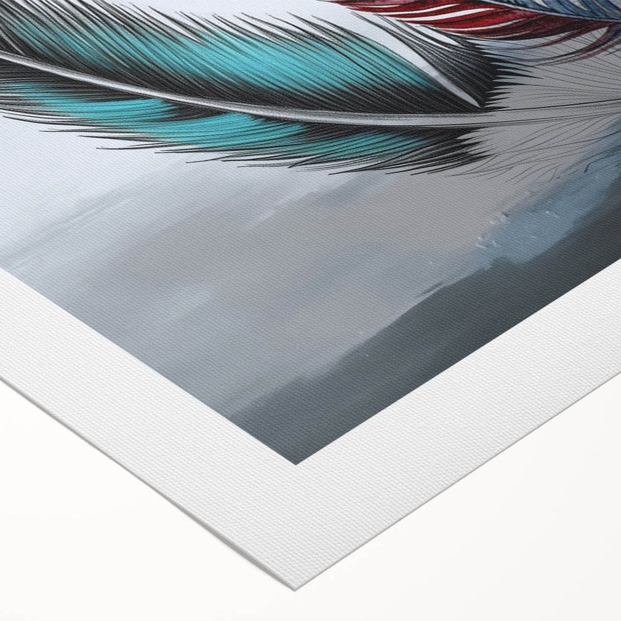 Abstract wall art showcasing vibrant strokes and lines in bold colors, ideal for modern home decor. This rolled canvas design adds a contemporary touch to any space.