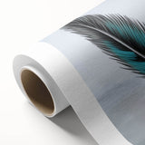 Abstract strokes and lines design on rolled canvas wall art, featuring vibrant colors and fluid shapes, perfect for modern home decor and artistic expression.