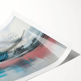 Abstract wall art print showcasing dynamic strokes and lines in vibrant colors, ideal for modern decor. Perfectly rolled and ready for framing to enhance any interior space.