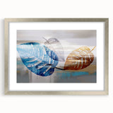 Abstract wall art featuring dynamic strokes and lines in a modern silver frame, showcasing a sophisticated design ideal for contemporary home decor.