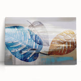 Abstract wall art featuring a vibrant composition of colorful strokes and lines on a stretched canvas, ideal for modern home decor. This piece adds a dynamic touch to any living space with its bold design and rich colors.