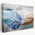 Abstract strokes and lines design on stretched canvas wall art, showcasing vibrant colors and intricate patterns, ideal for modern home decor accents.