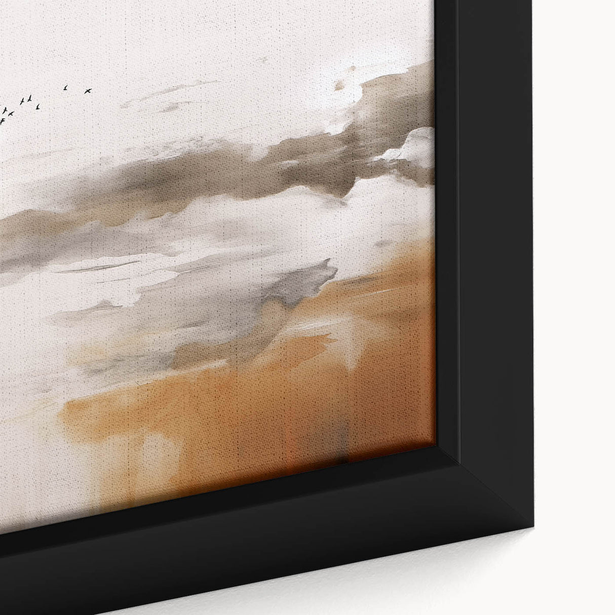 Close-up of a framed canvas wall art piece showcasing an abstract design of colorful strokes and lines, perfect for modern interior decor. The vibrant hues and dynamic shapes create a visually striking focal point for any room.