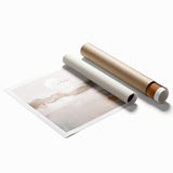 Abstract wall art print showcasing vibrant strokes and lines in a harmonious blend of colors, ideal for modern decor or artistic spaces, rolled for easy display.