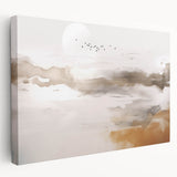 Abstract wall art featuring vibrant strokes and lines in a modern design, displayed in a side view showcasing the stretched canvas texture and depth. Perfect for contemporary home decor or art enthusiasts looking for unique artwork.