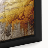 Abstract strokes and lines create a vibrant, textured design on this framed wall art canvas. The colorful composition enhances modern decor, perfect for living spaces.