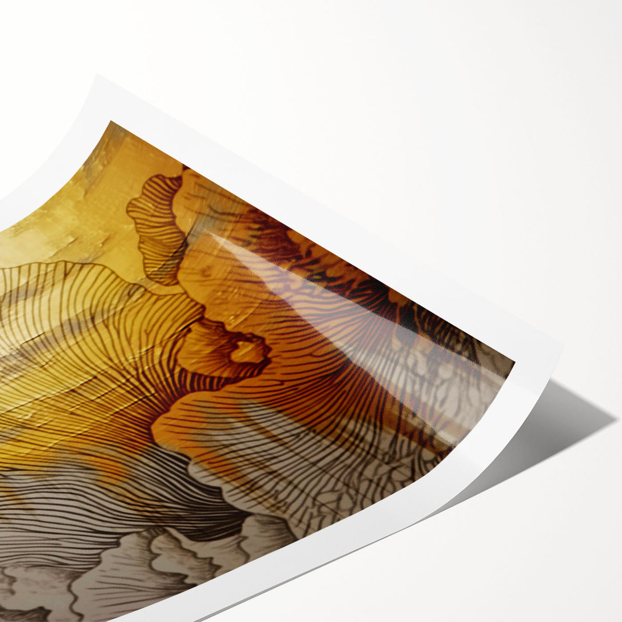 Abstract wall art featuring a dynamic interplay of vibrant strokes and lines in shades of blue, pink, and gold, perfect for contemporary home decor. This rolled print showcases an artistic blend that adds a modern touch to any space, ideal for art enthusiasts and interior design lovers.