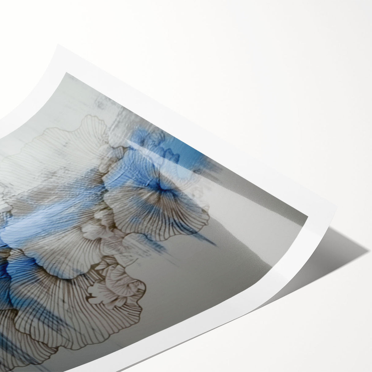 Abstract wall art print showcasing dynamic strokes and lines in vibrant colors, perfect for modern decor. Ideal for enhancing living spaces with contemporary style.