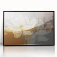 Framed abstract wall art featuring colorful strokes and lines in a modern design, set against a black background, perfect for contemporary home decor.