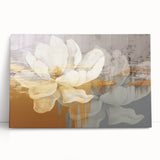Abstract canvas wall art showcasing vibrant strokes and lines in shades of blue, orange, and yellow, perfect for modern home decor. This artwork adds a dynamic touch to any interior space.