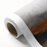 Abstract strokes and lines in vibrant colors create a modern art design on this rolled canvas, perfect for contemporary home decor. The artwork features bold hues of blue, orange, and yellow, making it a striking statement piece that adds energy and style to any room. Ideal for art enthusiasts seeking unique wall decor.