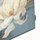 Close-up view of an abstract wall art piece featuring vibrant strokes and lines in blue, yellow, and red hues, showcasing a modern design ideal for contemporary decor.