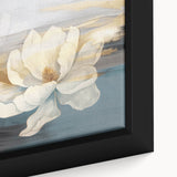 Close-up view of an abstract strokes and lines design framed canvas wall art piece, showcasing vibrant colors and intricate textures, ideal for modern decor.