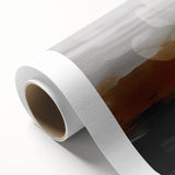 Abstract wall art design showcasing vibrant strokes and lines in deep blue, orange, and gold hues, perfect for modern decor in homes or offices.