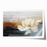 Abstract strokes and lines in vibrant colors create a modern wall art design, showcasing a rolled print that adds a contemporary touch to home decor.