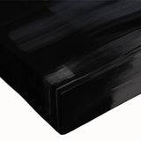 Close-up of abstract strokes and lines design on stretched canvas wall art, showcasing vibrant colors and intricate details, perfect for modern decor.