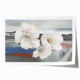 Abstract wall art print showcasing dynamic strokes and lines in vibrant colors, ideal for modern home decor. Features a rolled canvas design, perfect for framing.