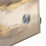 Close-up of an abstract wall art design featuring colorful strokes and lines on acrylic glass, showcasing vibrant hues and dynamic patterns ideal for modern decor.