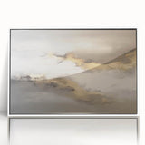 Framed wall art featuring an abstract design of colorful strokes and lines on a white background, perfect for modern home decor, enhancing living spaces with vibrant aesthetics.