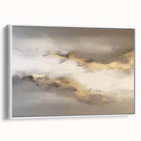 Framed wall art featuring an abstract design with colorful strokes and lines on a white background; perfect for modern décor, adding vibrant flair to any space.