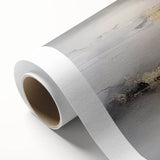 Abstract rolled canvas artwork showcasing vibrant strokes and lines in warm hues, ideal for contemporary home decor and artistic wall displays.