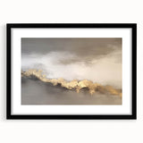 Abstract black and white wall art featuring fluid strokes and lines, framed with a mat for a modern aesthetic, perfect for contemporary home decor.