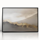 Framed wall art showcasing an abstract design with colorful strokes and lines on a black background, perfect for modern home decor and artistic accents.