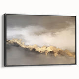 Abstract wall art featuring dynamic strokes and lines in a contemporary design, displayed in a black frame, showcasing a modern aesthetic for home decor.