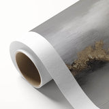 Abstract wall art design showcasing vibrant strokes and lines in a modern style, featuring a mix of blue, orange, and yellow hues on rolled canvas, perfect for contemporary decor.