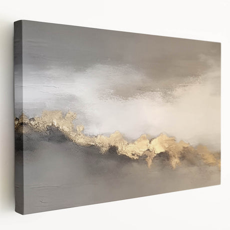 Abstract wall art featuring colorful strokes and lines on a stretched canvas, showcasing a modern design ideal for contemporary home decor. Perfect for adding a vibrant touch to any room.