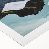 Abstract strokes and lines design on rolled canvas, showcasing vibrant colors and dynamic patterns, ideal for modern home decor or art collection.