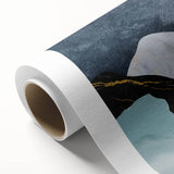 Abstract strokes and lines in vibrant colors create a modern wall art design on rolled canvas, perfect for home decor or artistic statement pieces.