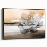 Framed abstract wall art featuring dynamic strokes and lines in a modern design, showcasing a black side view that enhances contemporary decor. Ideal for stylish home interiors.