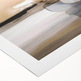 Abstract wall art featuring vibrant strokes and lines in a mix of blue, orange, and yellow hues, perfect for modern home decor. This rolled canvas design adds a contemporary touch, ideal for enhancing any living space or office environment.