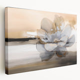 Abstract wall art featuring vibrant strokes and lines in shades of blue, yellow, and green on a stretched canvas, ideal for modern home decor.