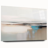 Abstract wall art design featuring vibrant strokes and lines in a mix of blue, yellow, and pink hues, elegantly displayed in a sleek acrylic glass frame, showcasing a modern aesthetic perfect for contemporary decor.