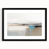 Abstract strokes and lines design wall art in a black frame with matting, showcasing modern artistic expression and sophistication for home decor.