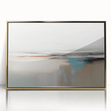 Framed wall art featuring an abstract design of gold strokes and lines, showcasing a modern aesthetic perfect for contemporary home decor. The artwork is presented in a sleek acrylic frame, enhancing its visual appeal and elegance. Ideal for adding a touch of sophistication to living spaces or offices.