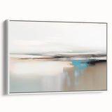 Abstract wall art showcasing a collection of colorful strokes and lines on a framed canvas, set against a white background, adding a modern aesthetic to any space.