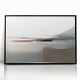 Framed wall art featuring an abstract design of colorful strokes and lines on an acrylic surface, set against a sleek black frame, perfect for modern decor.