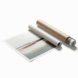 Abstract wall art print showcasing vibrant strokes and lines in shades of blue, pink, and gold, ideal for modern home decor. Perfect for adding a contemporary touch to living spaces.