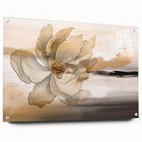 Abstract wall art featuring colorful strokes and lines in a modern design, displayed in an acrylic glass frame with visible mounting pins. Ideal for contemporary decor.