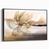 Framed canvas wall art featuring an abstract design of colorful strokes and lines, showcasing a modern artistic flair with a sleek black frame for contemporary decor.