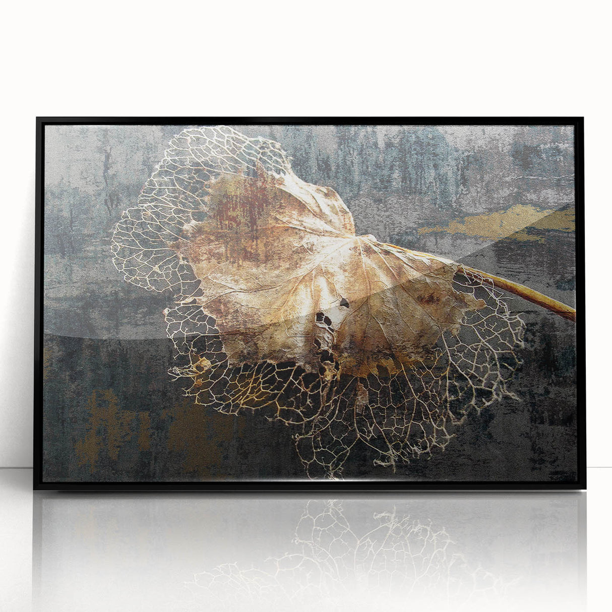 Framed wall art showcasing an abstract design with dynamic black strokes and lines on a white background, perfect for modern home decor. This piece adds a contemporary touch to any living space.