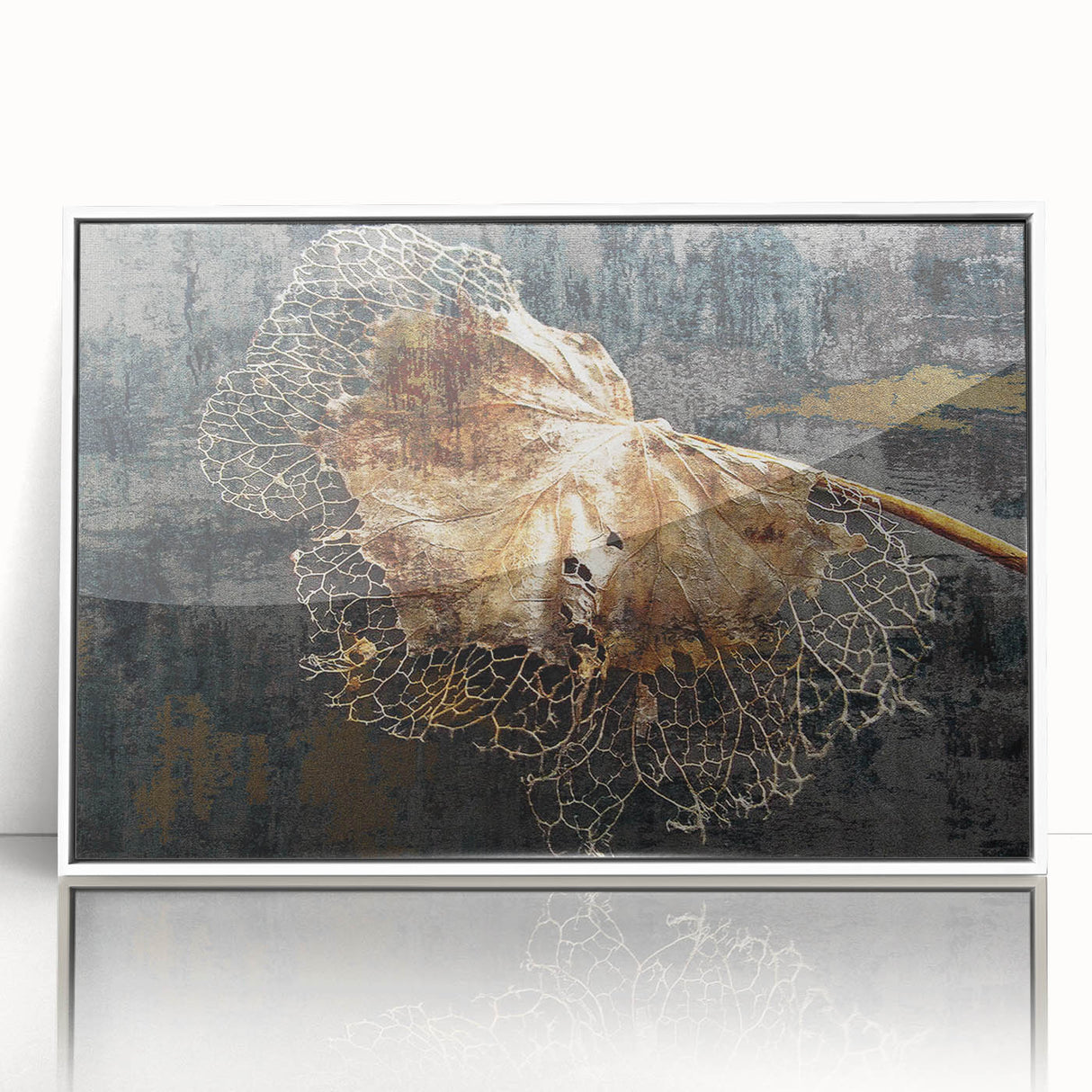 Framed abstract wall art featuring dynamic strokes and lines in vibrant colors, set against a white backdrop, perfect for modern home decor enhancement.