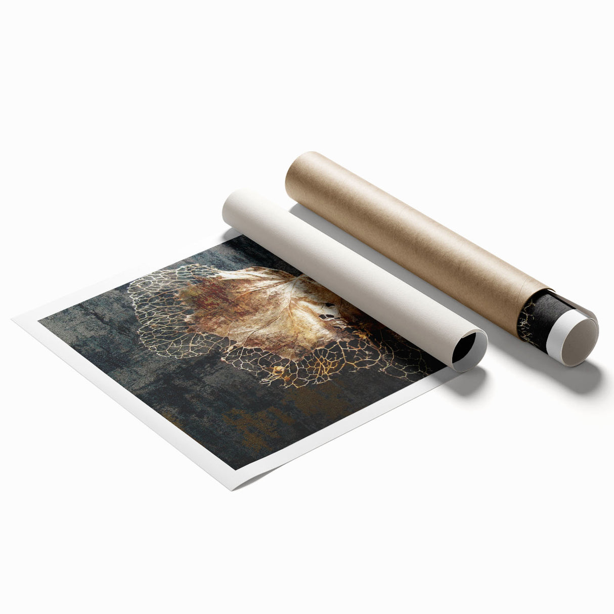 Abstract strokes and lines design rolled print showcasing vibrant colors and dynamic patterns, perfect for modern home decor or art enthusiasts.