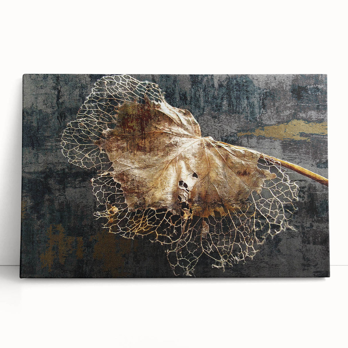 Abstract wall art featuring a vibrant design of colorful strokes and lines on a stretched canvas, perfect for modern home decor and artistic interiors.