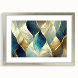 Abstract strokes and lines design wall art in a silver frame with mat, showcasing a contemporary aesthetic ideal for modern decor.