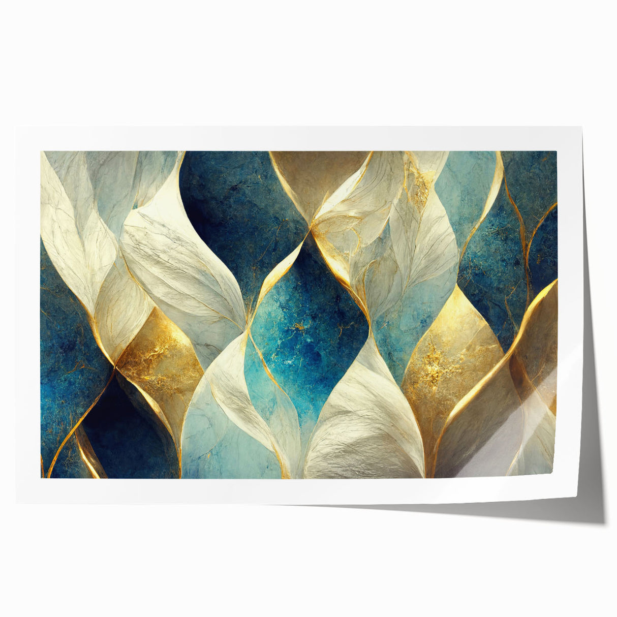 Abstract wall art print showcasing vibrant strokes and lines in a colorful design, perfect for modern home decor accents or office spaces.